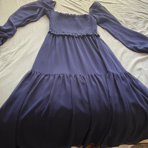 Wilfred Deep Blue Long Sleeve Dress - Picture 4 of 5